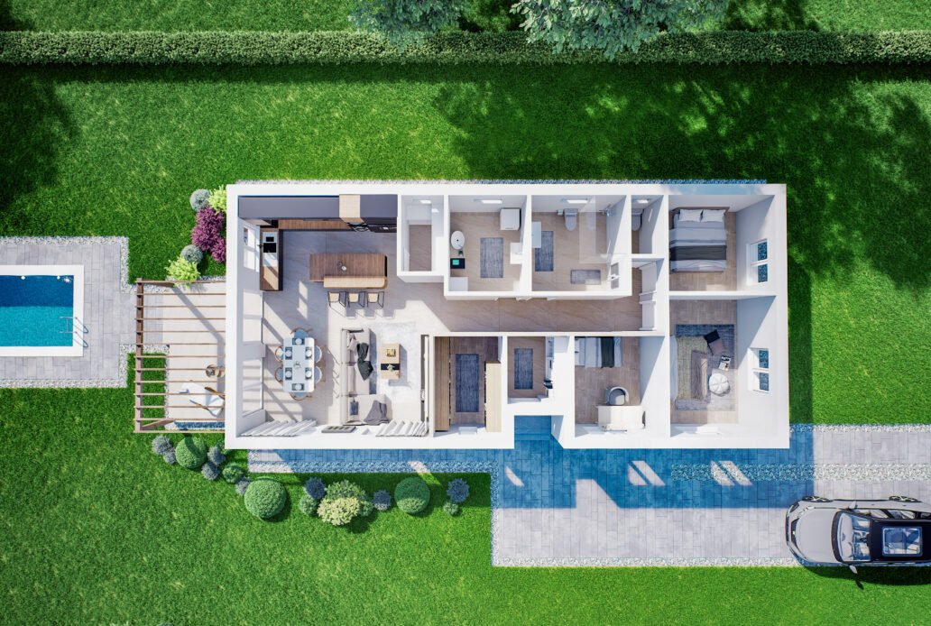 Tavasz SIP készház - alaprajz