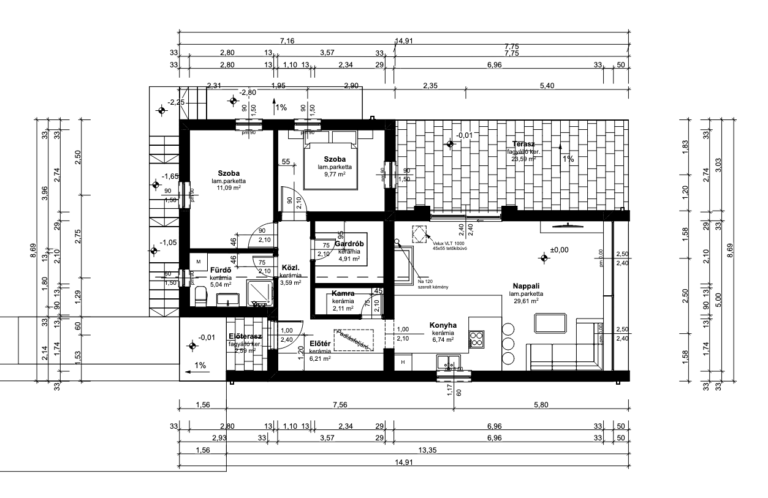 Bánk SIP készház - alaprajz