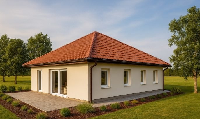 ASTRID 107 könnyűszerkezetes ház látványterv 1