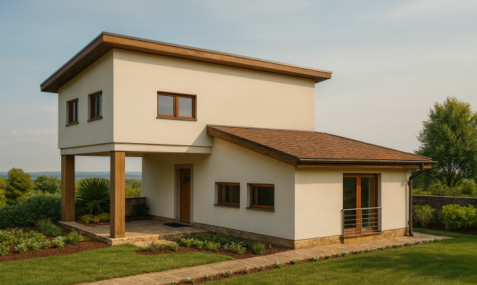 TTMH SOLVEIG 101 könnyűszerkezetes ház látványterv 1